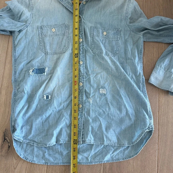 Vintage Intentionally Rustic Madewell Denim Shirt - Picture 6 of 7